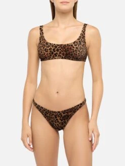 Alternative view of MC2 Saint Barth Crinkle Bralette Bikini Naima Naomi With Animalier Print