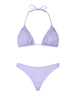 MC2 Saint Barth Woman Ruffled Lilac Triangle Bikini Nilly Nalu
