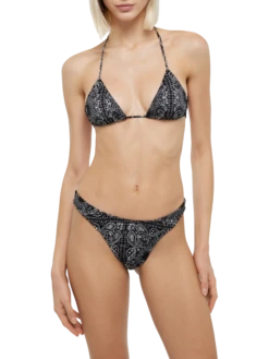 MC2 Saint Barth Triangle Bikini Nilly Nalu With Bandanna Print 9 MC2 Saint Barth Triangle Bikini Nilly Nalu With Bandanna Print -MC2 Saint Barth Store UID NILL000103148H WOMAN TOP BLACK BANDANA 0 1