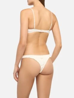 MC2 Saint Barth Nalu Cream Cheekiest Swim Briefs - Paloma Cream Scoop Bralette -MC2 Saint Barth Store UID PALO00100137H WOMAN TOPBIKINI WHITE PLAIN.COLOR MC2 3