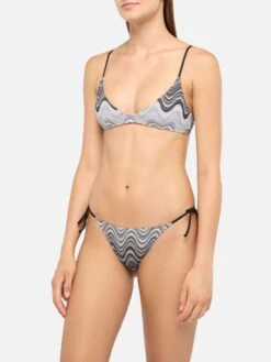 Alternative view of MC2 Saint Barth Norah Raschel Chevron Cheeky Swim Briefs - Paloma Raschel Knit Scoop Bralette With Wave Pattern