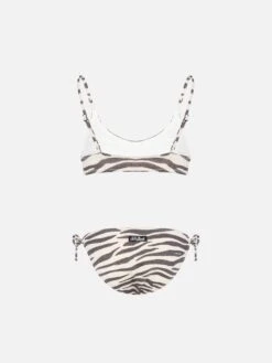 Alternative view of MC2 Saint Barth Paloma Jr Lurex Bralette Bikini With Zebra Print