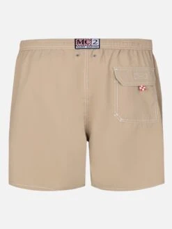 Alternative view of MC2 Saint Barth Beige Mid-length Classic Light Swim Shorts Patmos