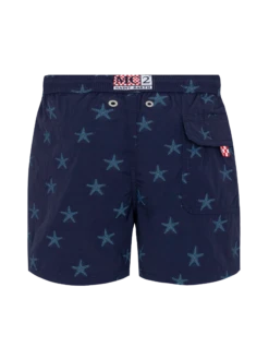 Alternative view of MC2 Saint Barth Patmos Jr Mid-length Swim Shorts With Seastar Jacquard