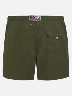 Alternative view of MC2 Saint Barth Vintage Military Green Mid-length Swim Shorts Patmos Used