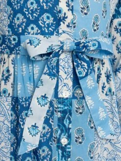 MC2 Saint Barth Philipa Jr Long Shirt Dress With Flower Patch Print 8 MC2 Saint Barth Philipa Jr Long Shirt Dress With Flower Patch Print -MC2 Saint Barth Store UID PIH000100380H GIRL DRESS BLUE BOHO 03
