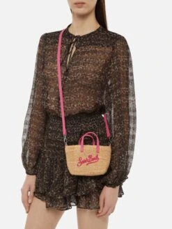 Alternative view of MC2 Saint Barth Beige Raffia City Micro Bag With Saint Barth Embroidery