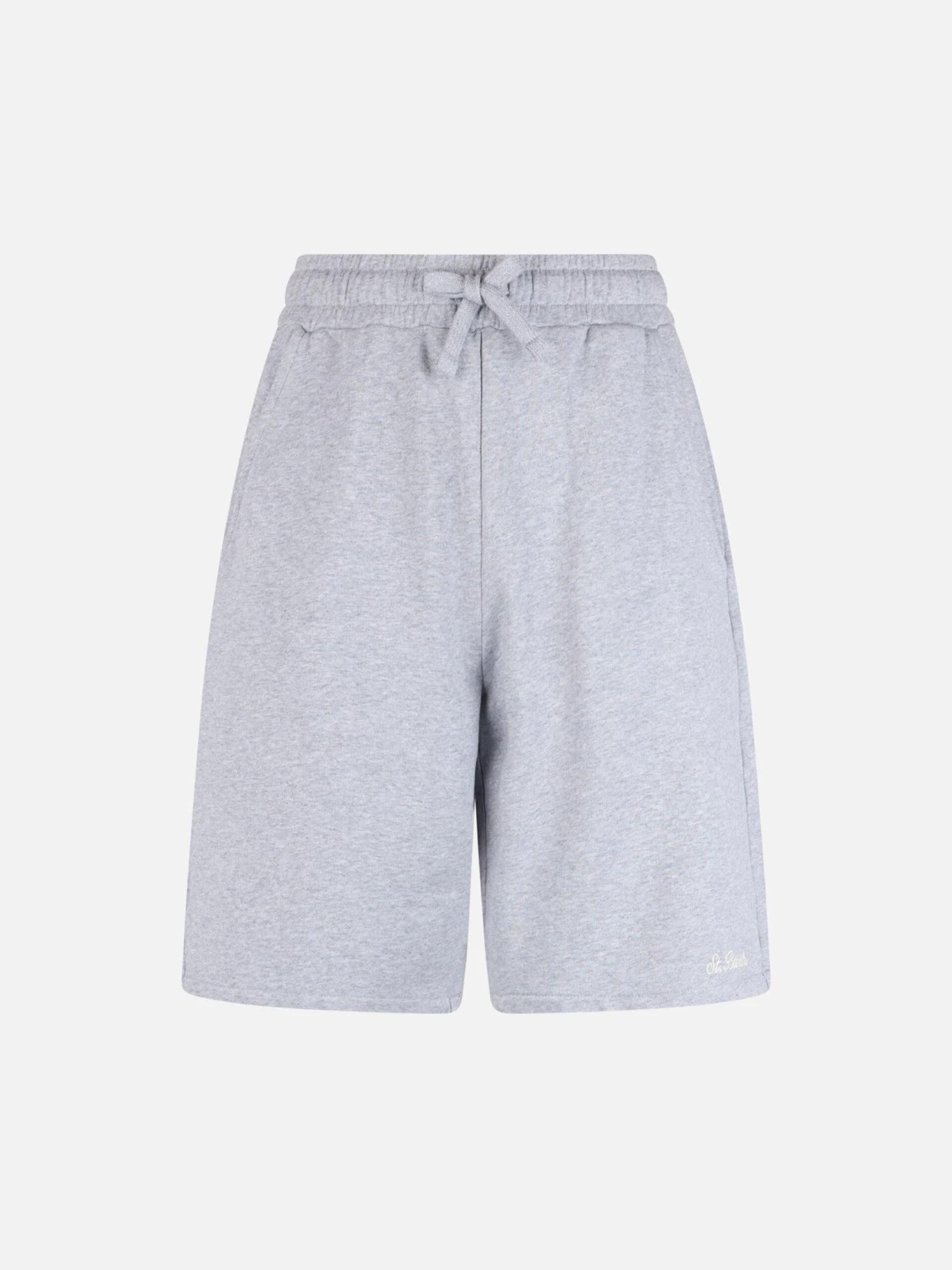 MC2 Saint Barth Man Mélange Grey Cotton Fleece Bermuda Shorts Randle 6 MC2 Saint Barth Man Mélange Grey Cotton Fleece Bermuda Shorts Randle - Image 4