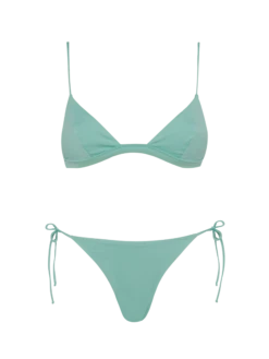 MC2 Saint Barth Rylie Marielle Sage Green Bikini With Triangle Top And Cheeky Swim Briefs