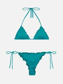 MC2 Saint Barth Miami Cheeky Teal Swim Briefs - Sagittarius Teal Classic Triangle Top