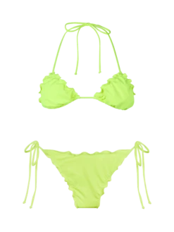 MC2 Saint Barth Woman Fluo Yellow Classic Triangle Bikini Sagittarius Miami