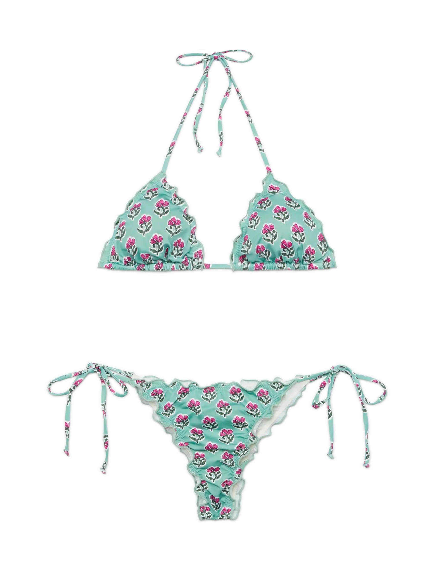 MC2 Saint Barth Classic Triangle Bikini Sagittarius Miami With Floral Print 3 MC2 Saint Barth Classic Triangle Bikini Sagittarius Miami With Floral Print
