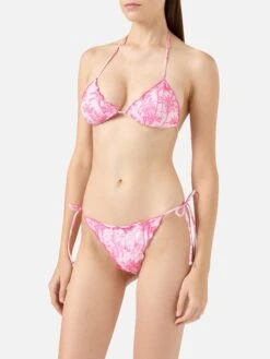 Alternative view of MC2 Saint Barth Miami Cheeky Swim Briefs With Toile De Jouy Print - Sagittarius Classic Triangle Top With Toile De Jouy Print