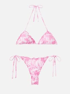 MC2 Saint Barth Miami Cheeky Swim Briefs With Toile De Jouy Print - Sagittarius Classic Triangle Top With Toile De Jouy Print