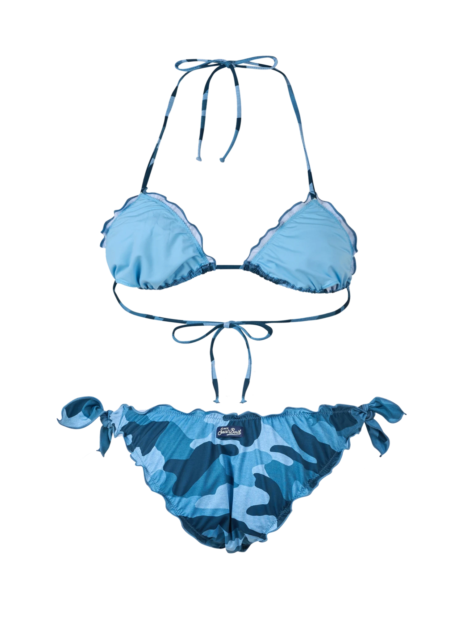 MC2 Saint Barth Woman Denim Camouflage Triangle Classic Bikini Sarius 5 MC2 Saint Barth Woman Denim Camouflage Triangle Classic Bikini Sarius - Image 3