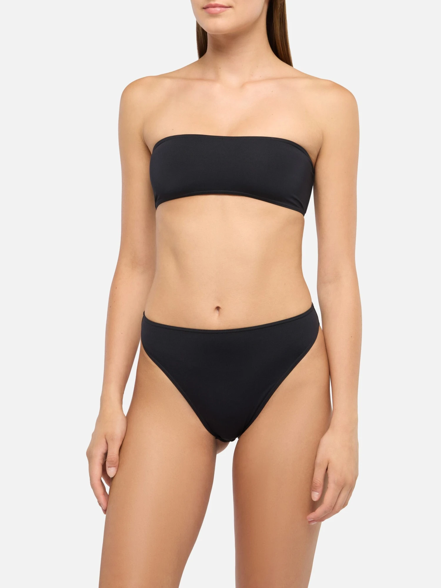 MC2 Saint Barth Bandeau Bikini Rebby Sibilla With High-waist High-leg Swim Briefs In Black 4 MC2 Saint Barth Bandeau Bikini Rebby Sibilla With High-waist High-leg Swim Briefs In Black - Image 2