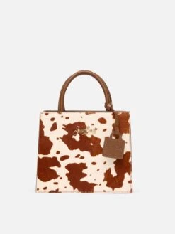 MC2 Saint Barth Shop Bag Midi In Pony Hair With Cow Skin Print
