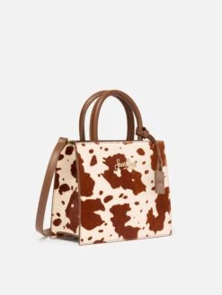 Alternative view of MC2 Saint Barth Shop Bag Midi In Pony Hair With Cow Skin Print