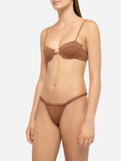 Alternative view of MC2 Saint Barth Underwired Bralette Bikini Salina Noelle With Cheeky Swim Briefs In Brown