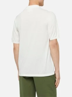 MC2 Saint Barth Sloan White Buttonless Knitted Polo Shirt 12 MC2 Saint Barth Sloan White Buttonless Knitted Polo Shirt -MC2 Saint Barth Store UID SLO000100136H MAN KNITWEAR WHITE PLAIN.COLOR mc2 3