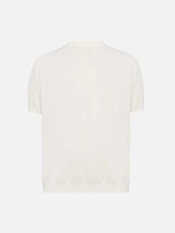 Alternative view of MC2 Saint Barth Sloan Jr White Knitted Polo Shirt