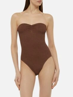 MC2 Saint Barth Soleil Brown Crinkle Strapless One-piece Swimsuit 8 MC2 Saint Barth Soleil Brown Crinkle Strapless One-piece Swimsuit -MC2 Saint Barth Store UID SOLL00103164H WOMAN ONEPIECE BROWN 0 0 20250324143501 1