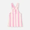 MC2 Saint Barth Girl Pink Striped Denim Short Overall Tecla Jr 2 MC2 Saint Barth Girl Pink Striped Denim Short Overall Tecla Jr -MC2 Saint Barth Store UID TEC000101620F GIRL OVERALLS PINK 1