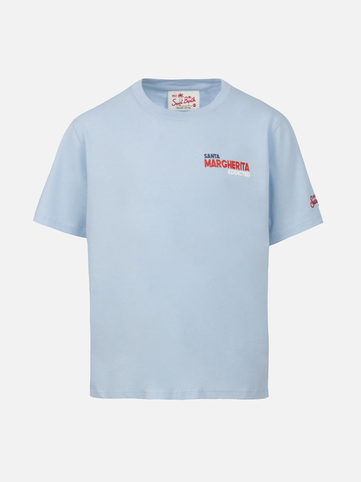 MC2 Saint Barth Boy Cotton T-shirt With Santa Margherita Addicted Postcard Print 3 MC2 Saint Barth Boy Cotton T-shirt With Santa Margherita Addicted Postcard Print