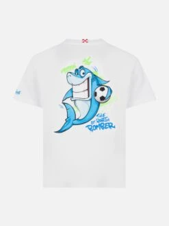 Alternative view of MC2 Saint Barth Cotton T-shirt With Cryptopuppets Shark Print | CRYPTOPUPPETS SPECIAL EDITION