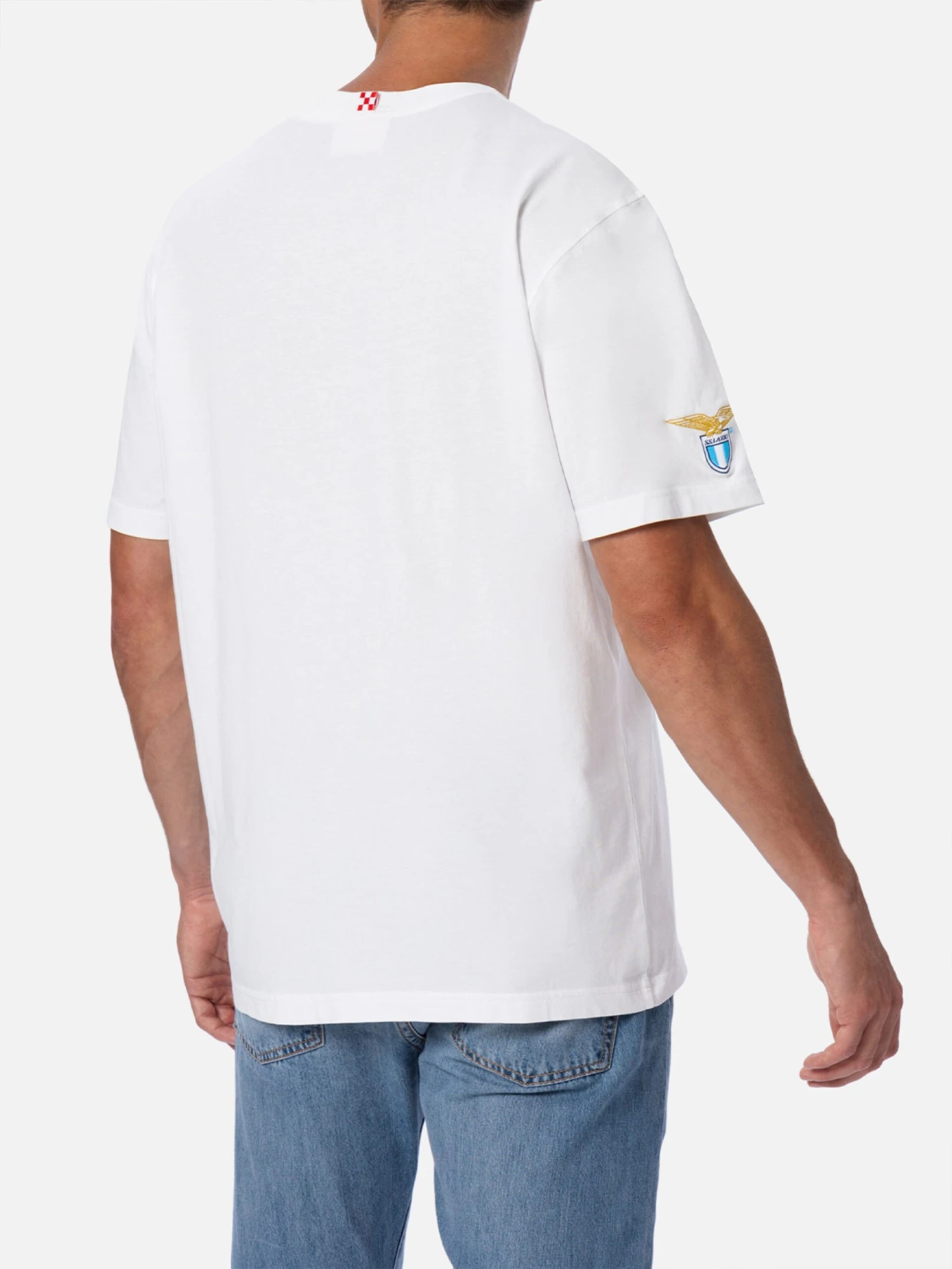 MC2 Saint Barth Cotton T-shirt With Di Padre In Figlio Embroidery | SS LAZIO SPECIAL EDITION 6 MC2 Saint Barth Cotton T-shirt With Di Padre In Figlio Embroidery | SS LAZIO SPECIAL EDITION - Image 4