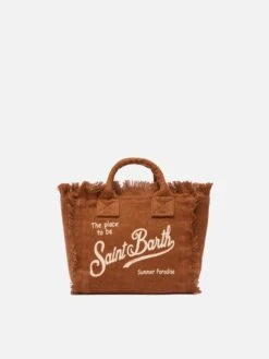 MC2 Saint Barth Mini Vanity Brown Linen Bag