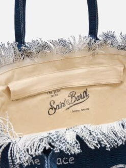 MC2 Saint Barth Indigo Cotton Canvas Vanity Tote Bag -MC2 Saint Barth Store UID VANI00103274H ACCESSORY BAG BLUE PLAIN.COLOR MC2 3 f50de440 0c1f 41ff aa7c 0bc2f6a4494d