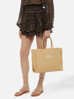 Alternative view of MC2 Saint Barth Beige Straw Effect Vanity Tote Bag