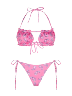 MC2 Saint Barth Woman Bandeau Bikini With Paisley Print
