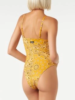 MC2 Saint Barth Woman Underwire One Piece Swimsuit With Bandanna Print 8 MC2 Saint Barth Woman Underwire One Piece Swimsuit With Bandanna Print -MC2 Saint Barth Store bandanna ochre onepiece swimsuit 2