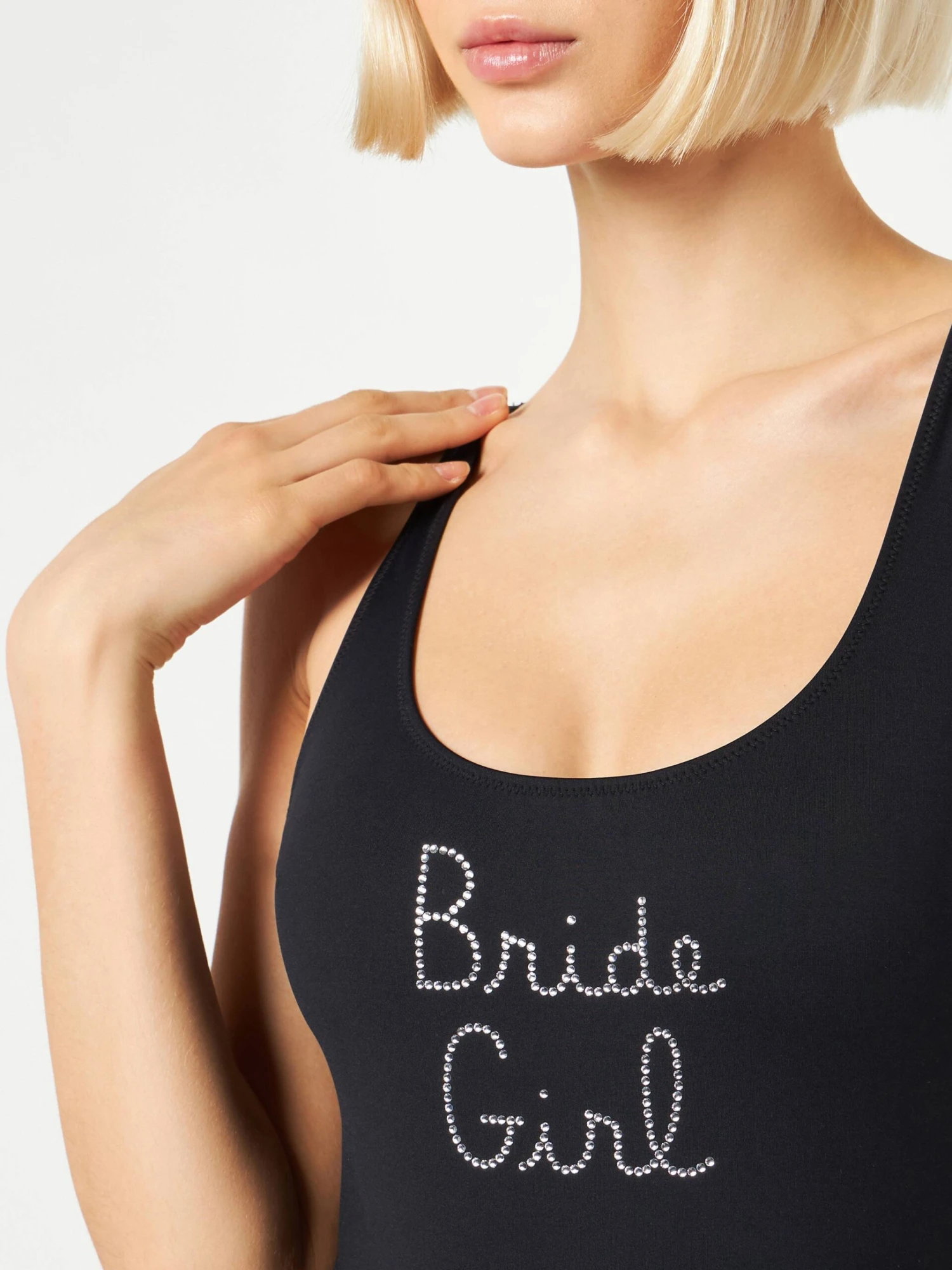 MC2 Saint Barth Woman One Piece Swimsuit With Bride Girl Rhinestone Embroidery 5 MC2 Saint Barth Woman One Piece Swimsuit With Bride Girl Rhinestone Embroidery - Image 3