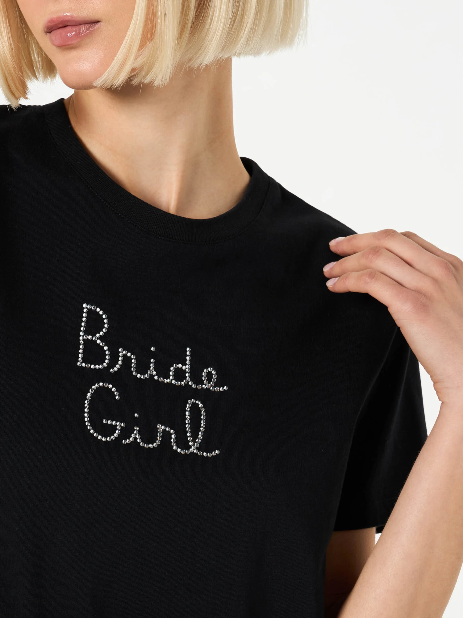 MC2 Saint Barth Woman Cotton T-shirt With Bride Girl Rhinestone Embroidery 3 MC2 Saint Barth Woman Cotton T-shirt With Bride Girl Rhinestone Embroidery