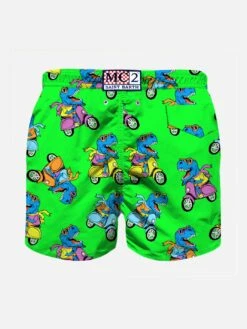 Alternative view of MC2 Saint Barth Boy Swim Shorts With Multicolor Rider T-rex