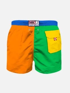 Alternative view of MC2 Saint Barth Boy Multicolor Swim Shorts