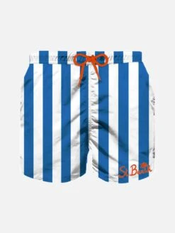 MC2 Saint Barth Bluette Boy Swim Shorts With Embroidery