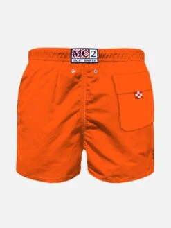 Alternative view of MC2 Saint Barth Boy Swim Shorts With My Dad Is Cool Embroidery