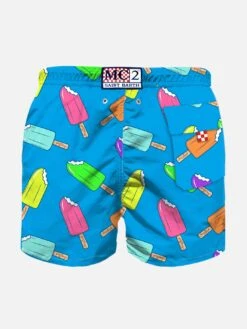 Alternative view of MC2 Saint Barth Boy Classic Swim Shorts With Ice Cream Print