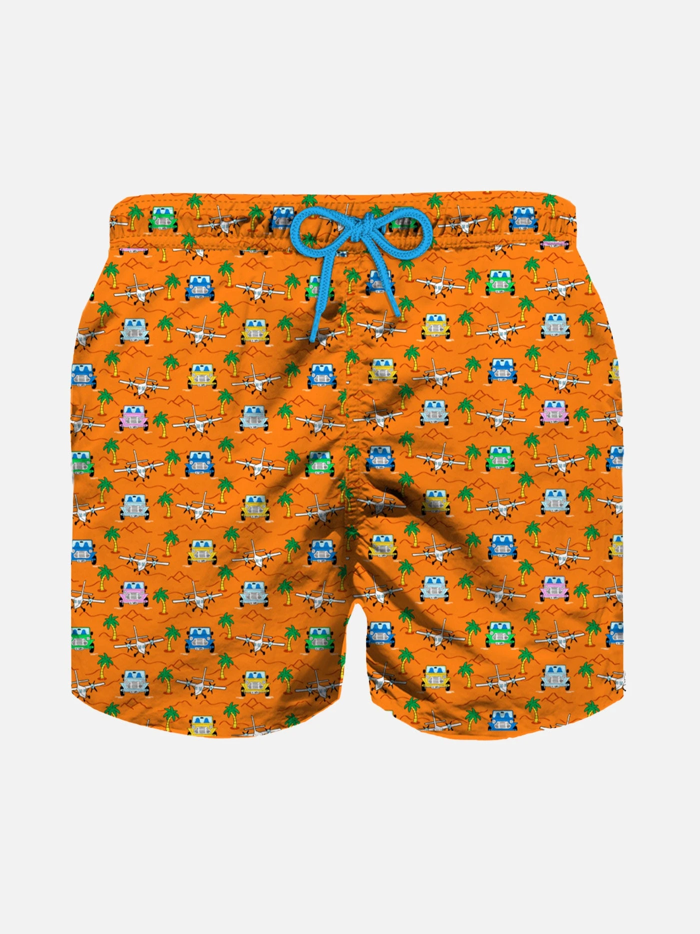 MC2 Saint Barth Boy Swim Shorts With Cars And Palms Print 3 MC2 Saint Barth Boy Swim Shorts With Cars And Palms Print