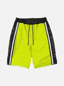 MC2 Saint Barth Boy Yellow Long Swim Shorts With Black Side Bands