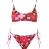 MC2 Saint Barth Woman Bralette Bikini With Retro Flower Print -MC2 Saint Barth Store bralette bikini flower power 1