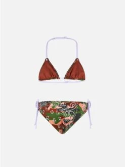 Alternative view of MC2 Saint Barth Girl Triangle Bikini With Mimetic Bandanna Print