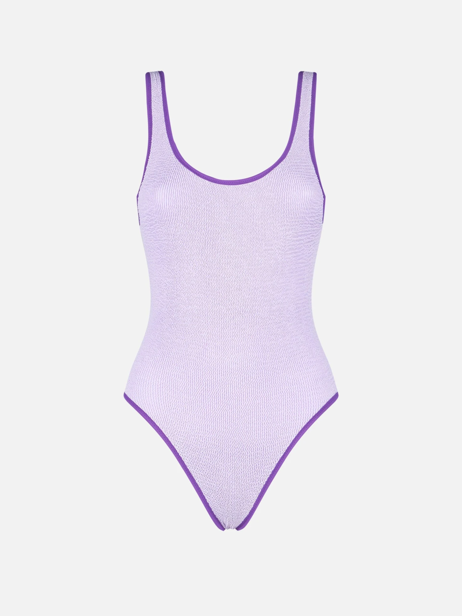 MC2 Saint Barth Woman Lilac Crinkle One Piece Swimsuit | MELISSA SATTA SPECIAL EDITION 3 MC2 Saint Barth Woman Lilac Crinkle One Piece Swimsuit | MELISSA SATTA SPECIAL EDITION