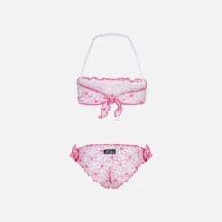 Alternative view of MC2 Saint Barth Girl Bandeau Bikini With Daisy Embroidery