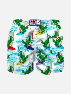 Alternative view of MC2 Saint Barth Boy Swim Shorts With Dinosaur Print
