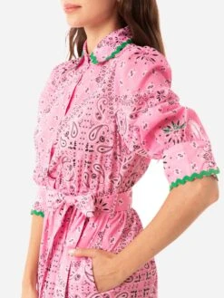 Alternative view of MC2 Saint Barth Bandanna Print Cotton Short Dress Daisi With Embroideries